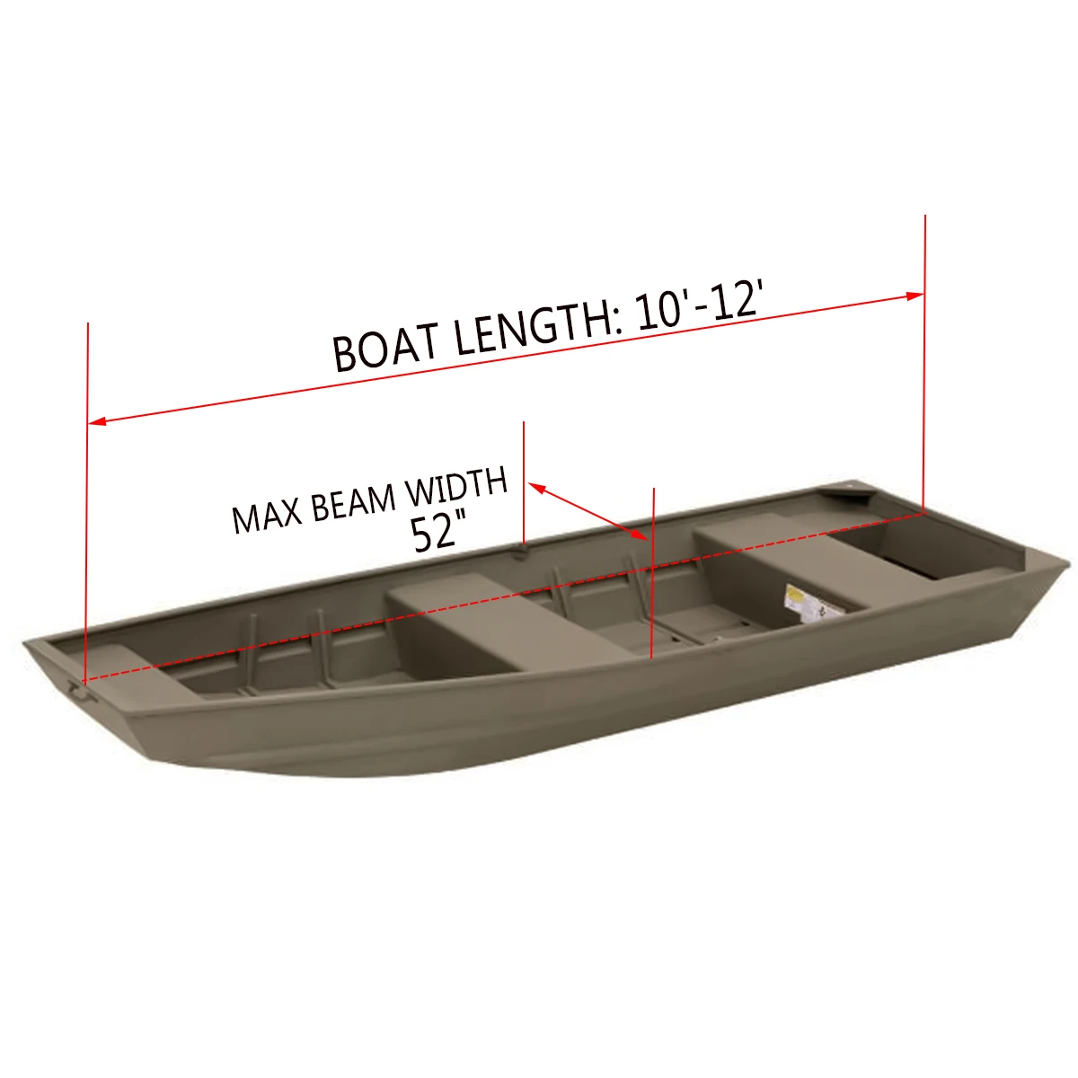 210D Waterdichte Jon Boot Cover Winter Sneeuw Cover Zware Marine Accessoires Zonnescherm Stofdichte Hoes 10-12Ft/12-14Ft/14-16Ft