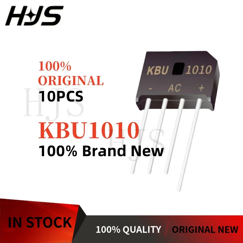 10pcs/lot 100% Quality KBU1010 KBU1510 KBU2510 KBU3510 Rectifier bridge stack flat bridge rectifier