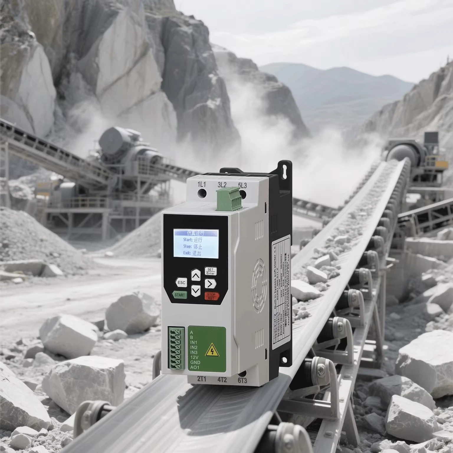 

High Quality Soft Starter for AC Motors 0.37KW-75KW Triple Output with Built-in Bypass Pumps Applied to Conveyor Belts