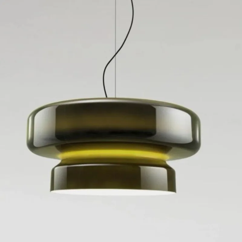 Postmodern Art Pendant Lights Restaurants Cafes Clubs Guests Personalized Colorful Designers Glass Lampshade LED Hanging Lamps