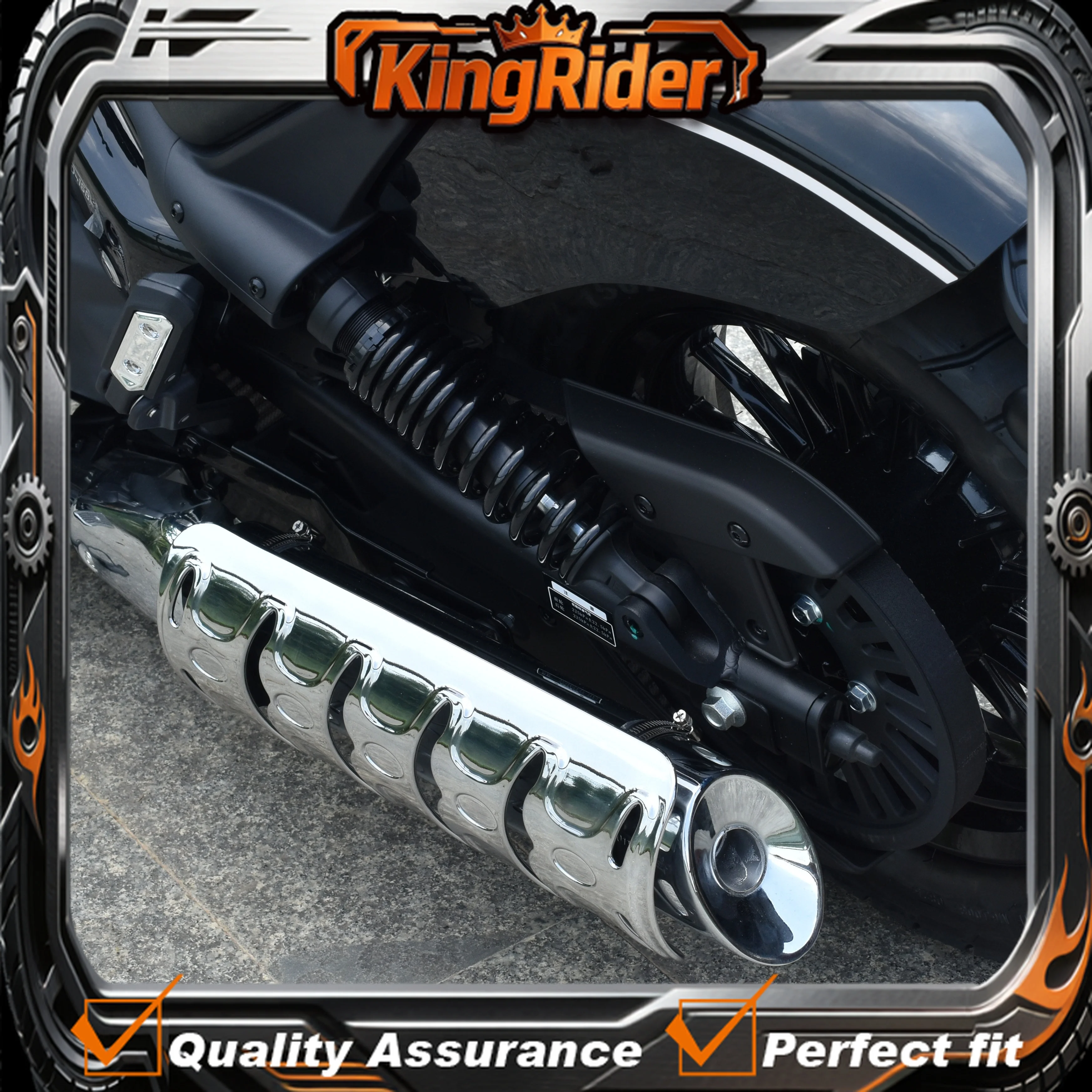 For benda Chinchilla 350 Stylish Dragon Ridge Exhaust Guard High Temperature Resistant Anti Burn Protective Cover Parts