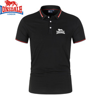 Embroidered LONSDALE New Summer Polo Shirt Men Hot High Quality Men's Short Sleeve Top Business Casual Polo-shirt for Men