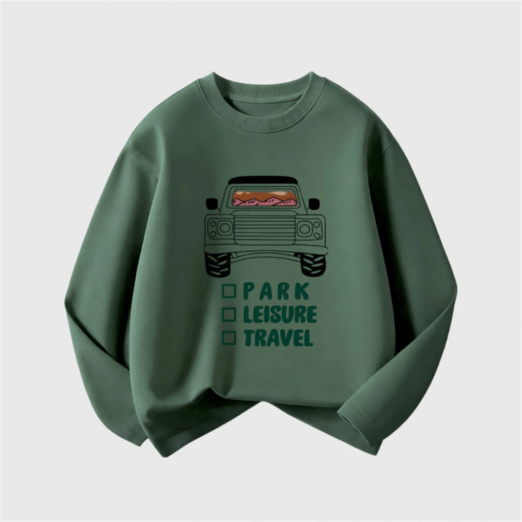 Children's Spring Summer T Shirt Korean Style Clothing Unisex Tees Baby Boys Little Car Dog Print Pullovers  Long-sleeved Tops