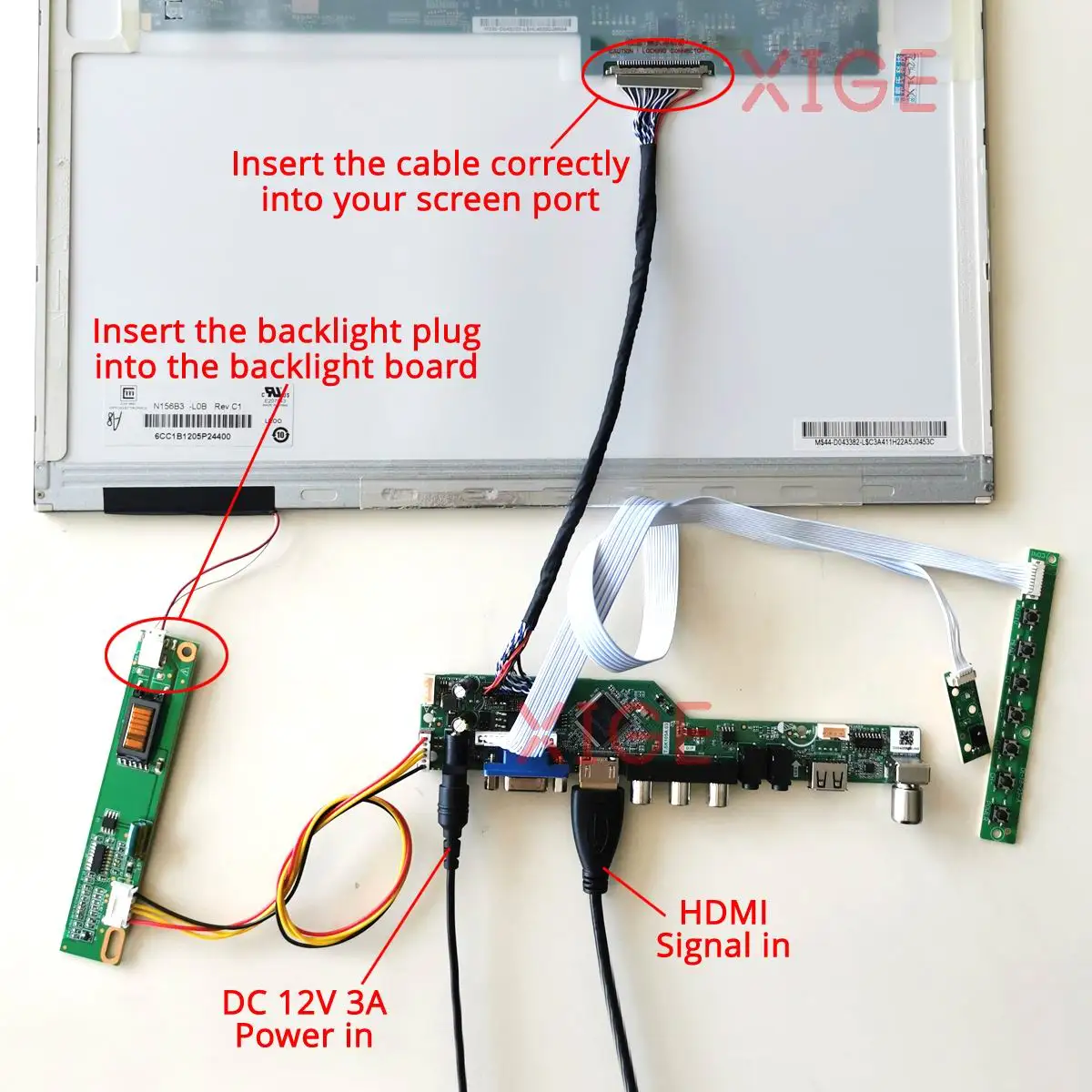لوحة تحكم السائق تناسب LTN150PF LTN150PG N150P5 IR + USB + AV + HDMI + VGA لتقوم بها بنفسك عدة شاشة LCD 1CCFL 1400*1050 التناظرية التلفزيون LVDS 30-Pin