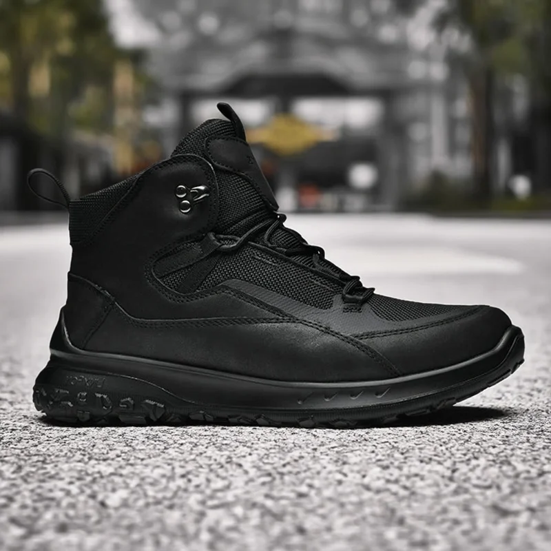 

High Top Shoes Men Luxury Stitched Sneaker Outdoor Walking Hiking Mountain Boots Stylish Street Cool Loafers Sports Students