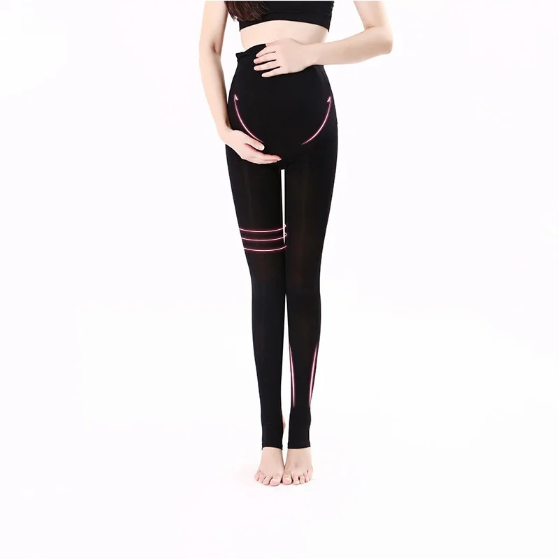 جوارب الأمومة عالية الخصر قابلة للتعديل للنساء الحوامل ، جوارب طويلة كرمة لينة ، طماق دعم البطن على شكل حرف U ، جديد ، الخريف ،