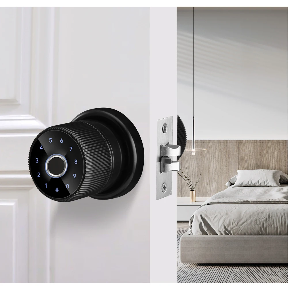 WAFU Q1 Smart Door Lock TTLock APP Fingerprint Password IC Card Key Unlock Battery Powered Support USB Charge