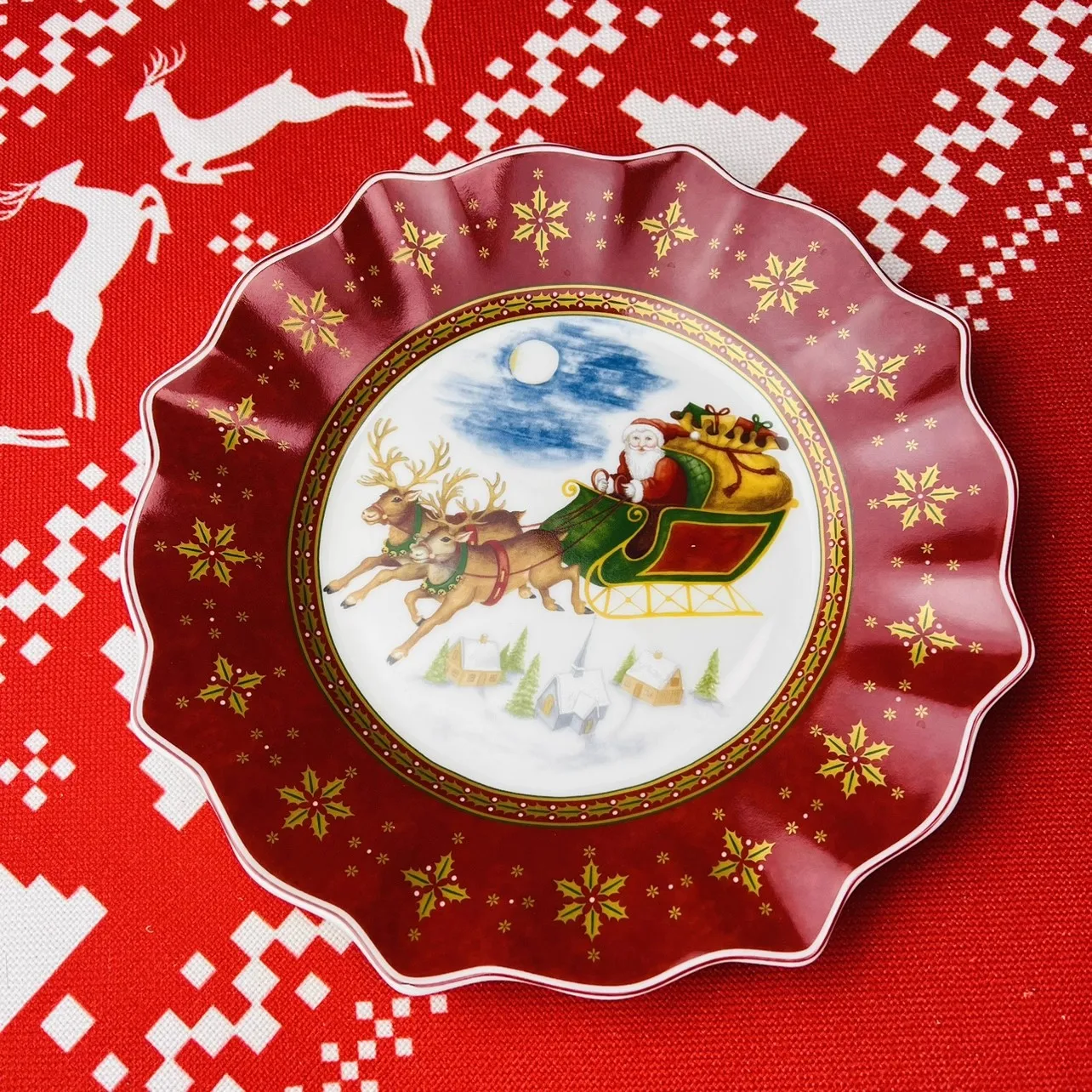 Christmas Tableware Toy Joy Mug Polygonal Bowl Western Plate Coffee Cup Salad Plate 2