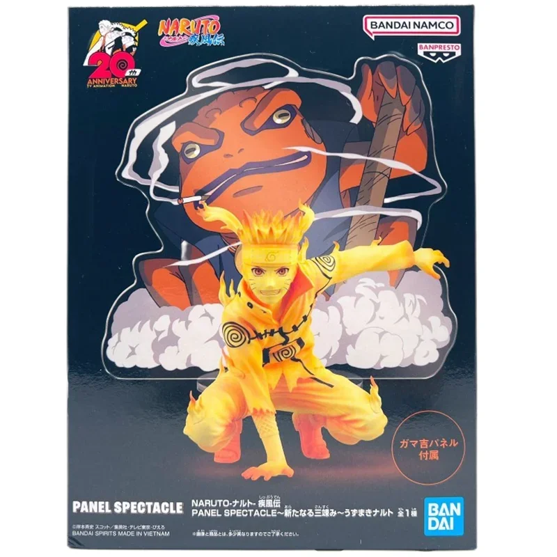 brand new Original Genuine NARUTO PANEL SPECTACLE 9cm Uzumaki Bandai Anime Model Toys Action Figure Gifts Collectible Ornaments