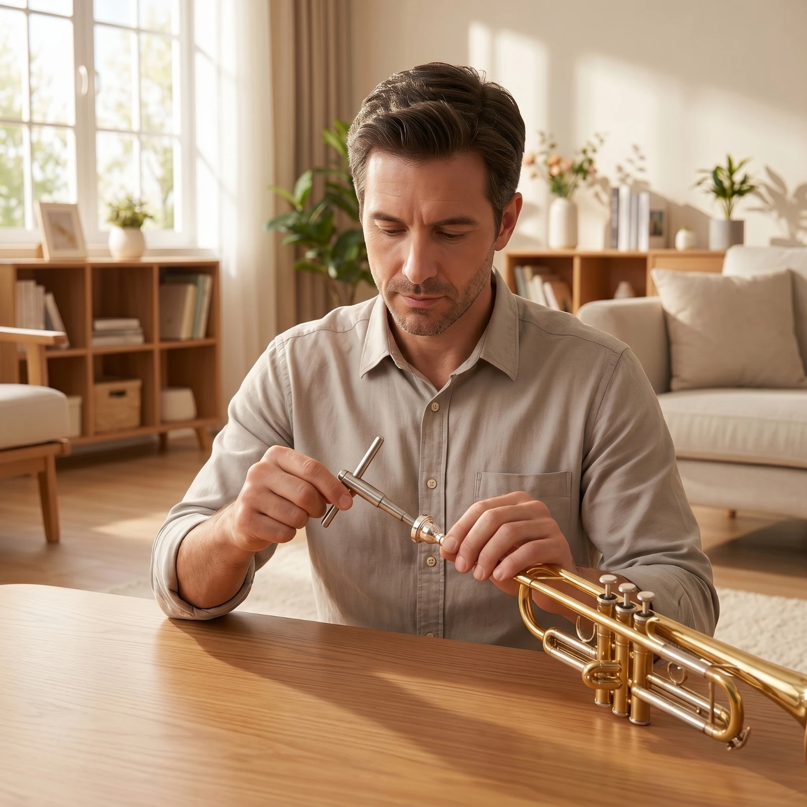 Brass Instrument Mouthpiece Truing Tool Tapered Mouthpiece Shaper with T-Handle Effective Efficient for Music Shops