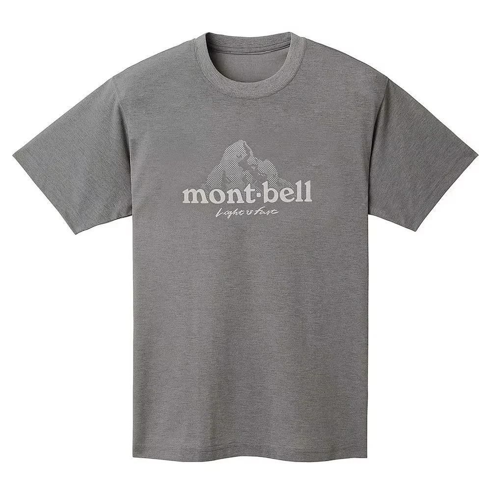 جديد Montbell Meishan الكبار الجبل تيشيرت صيفي طاقم الرقبة المطبوعة تنوعا زوجين قصيرة الأكمام عالية الجودة 2025 المحملة