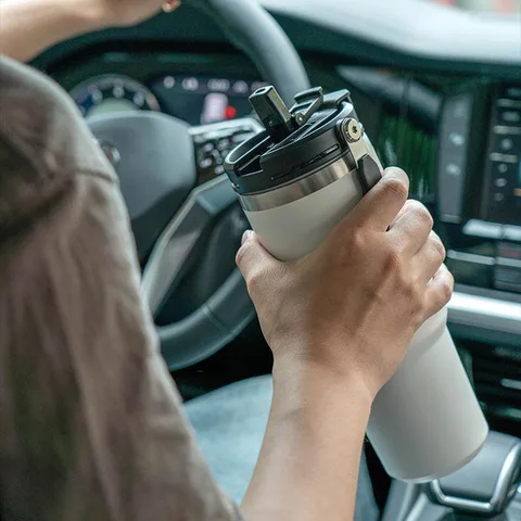 Tyeso copo de café garrafa térmica de aço inoxidável dupla camada isolamento frio e quente caneca de viagem garrafa de água do carro garrafa de vácuo