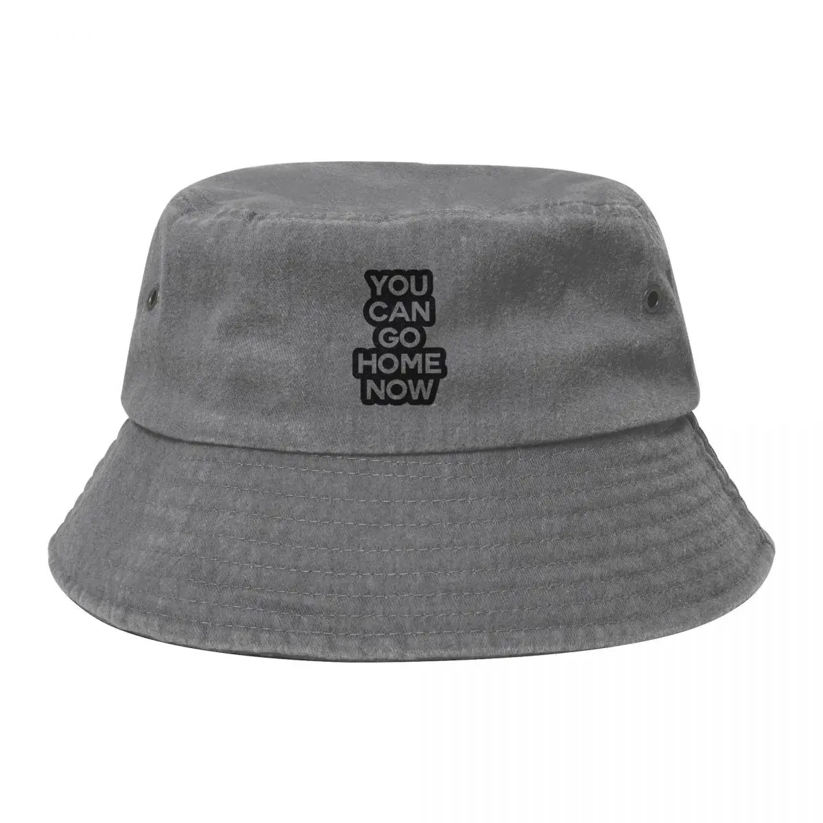 

You Can Go Home Now Gym Bucket Cap Cotton Cowboy Washed Denim Bucket Hats Fisherman Hats