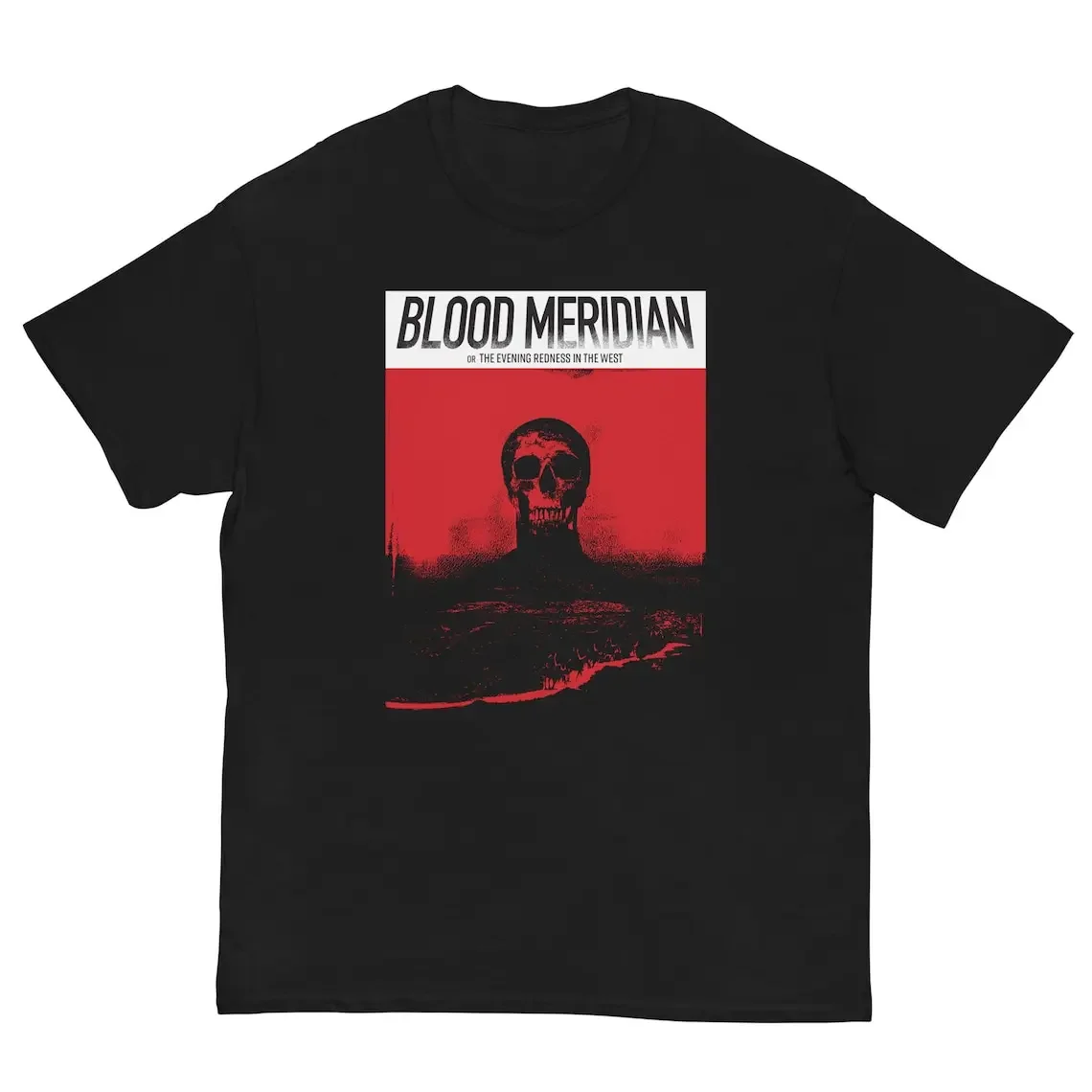 Blood Meridian Cormac Mccarthy vintage western novel shirt Adult Regular Fit Crew Necked Tees Cotton Men's Printed Tops