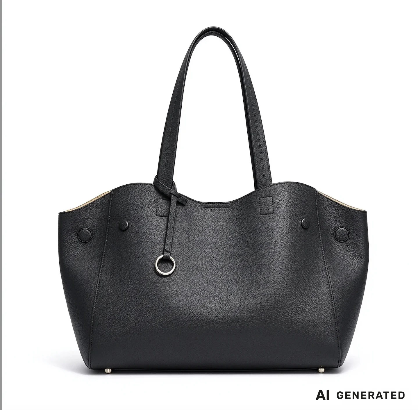 Women's Large Capacity Genuine Leather Tote Bag Top Grain Cowhide Wing Shoulder Handbag with Magnetic Closure for Laptop Work