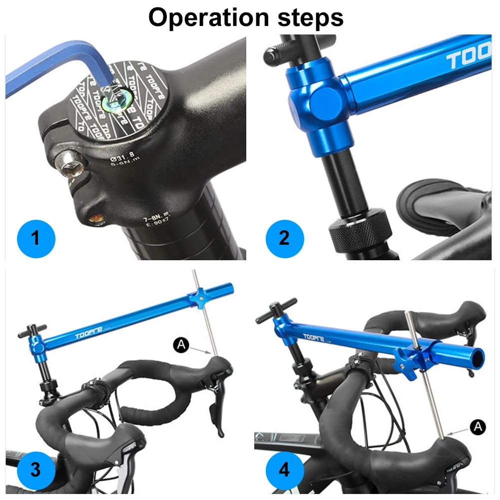 TOOPRE Road Bike Hand Shift Head Mount Handlebar Height Angle Left Right Symmetrical Adjuster Bicycle Handlebar Leveling Tool