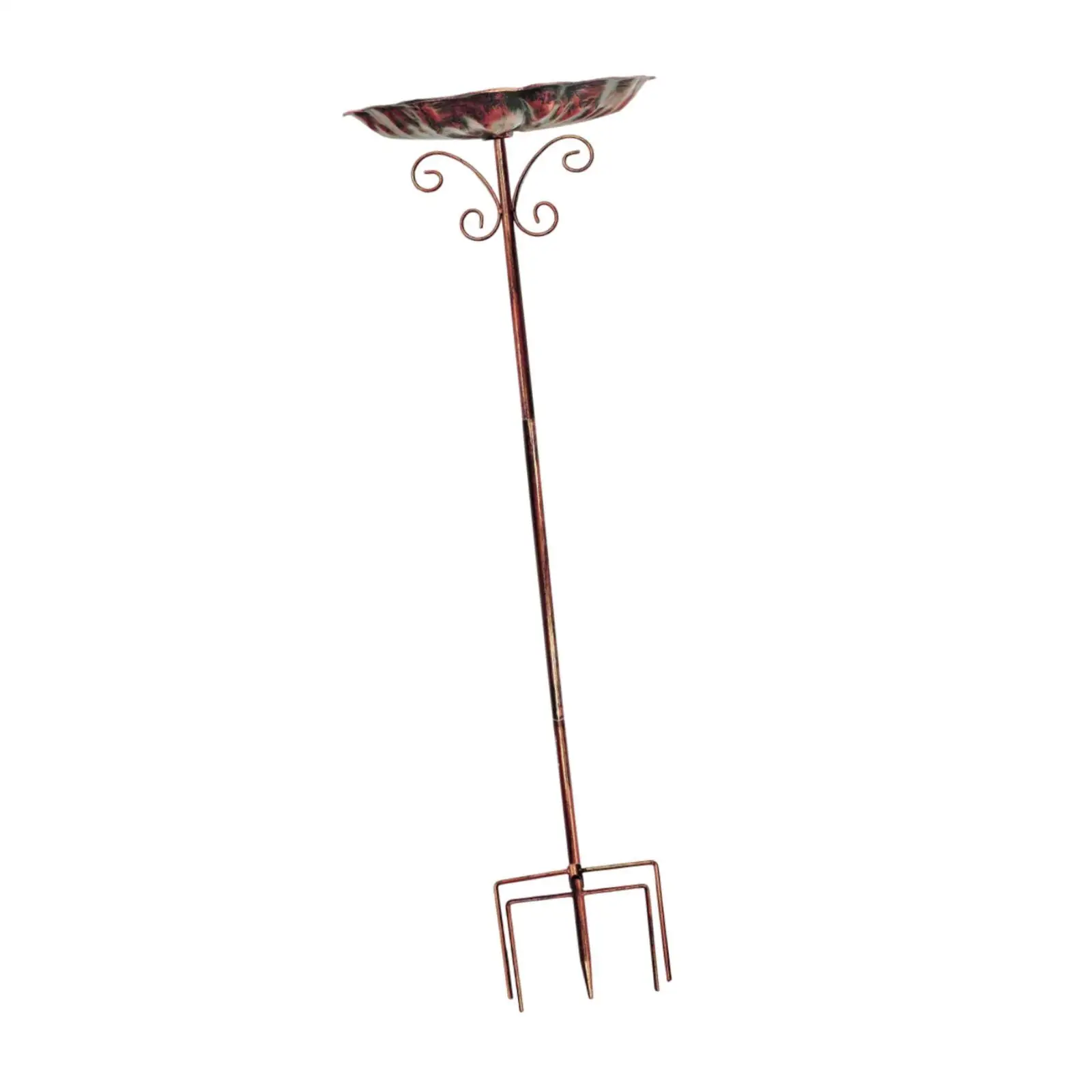Bird Bath Feeder Bowl Decorative with Prongs Base Stake Heavy Duty Birdbath Birdfeeder for Patio Porch Garden Outdoor Decoration