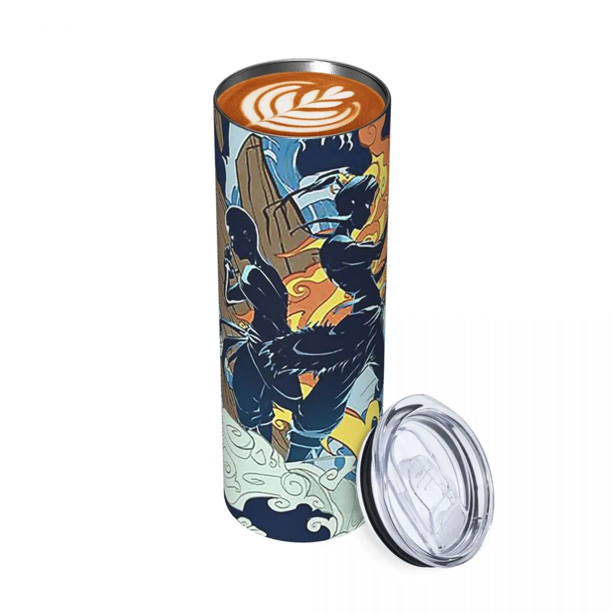 Two Av Stainless Steel Tumbler Vacuum Insulated Mug Thermal Cold Bottle Straws With Lid 20oz