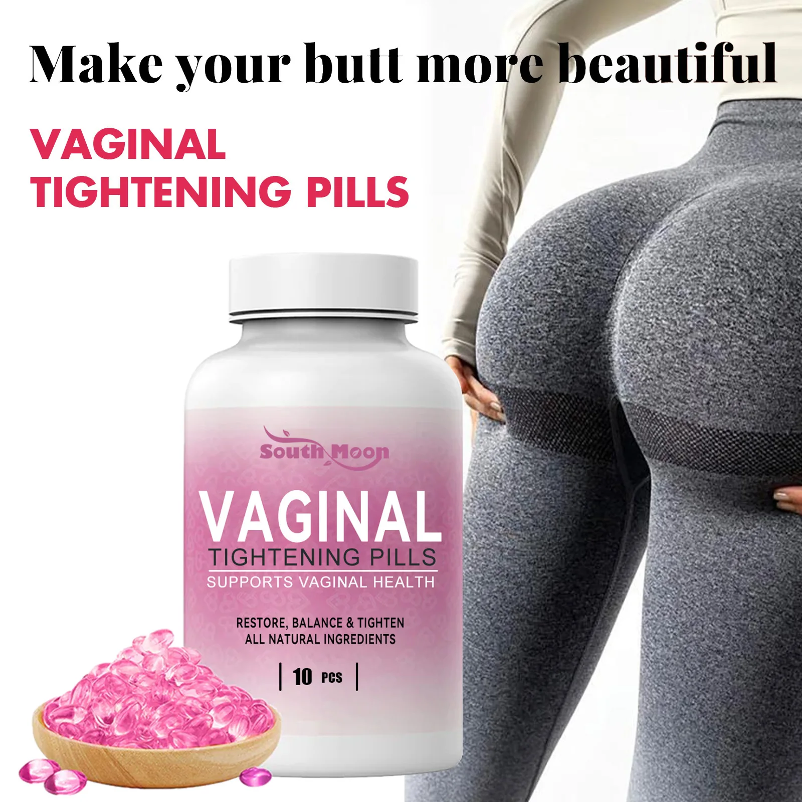 Hip Lifting Capsule Tightening Warping Buttock Prevents Sagging Collapse Sexy Butt Enlargement Plump Hip Fats Women Body Shaping