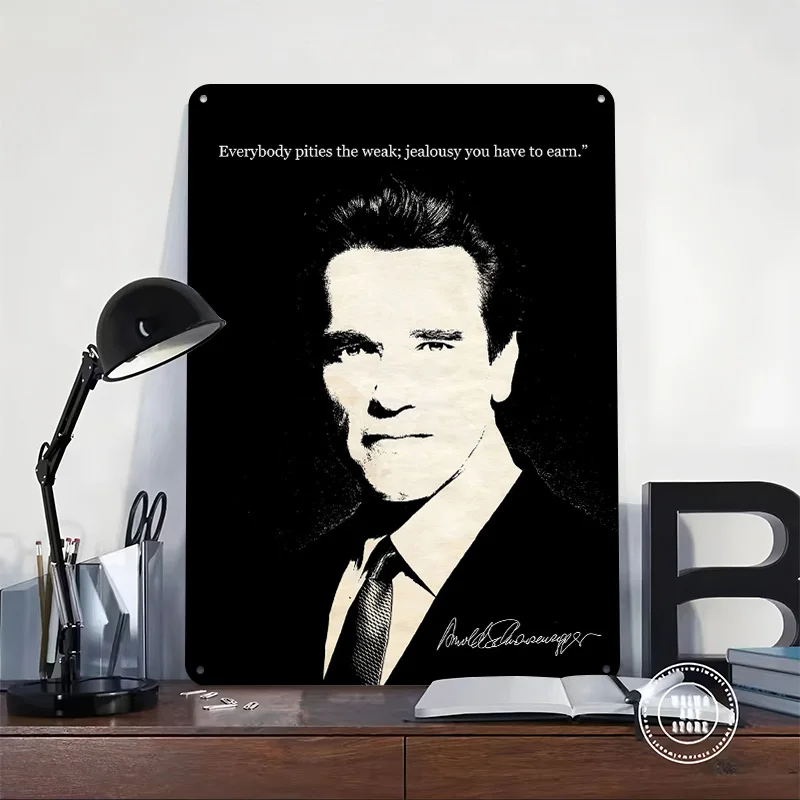 ARNOLD QUOTE JEALOUSY MONO Printing Poster Customized Retro Wall Art Vintage Metal Signs for Room Decoration Home Decorations