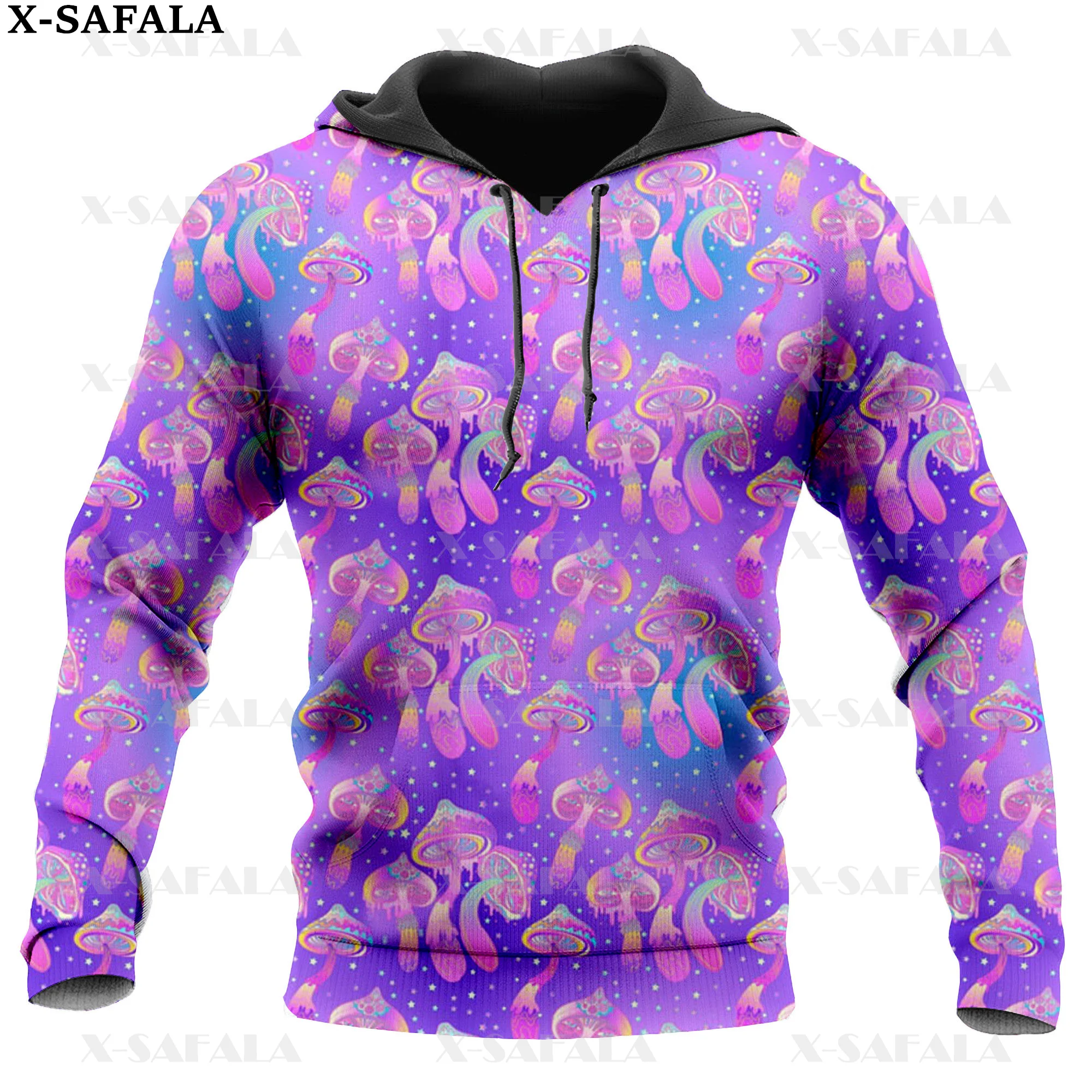 Natural Psychedelic Mushroom Eyes Trippy 3D Print Zipper Hoodie Man Female Pullover Sweatshirt Hooded Jacket Jersey Tracksuits-6