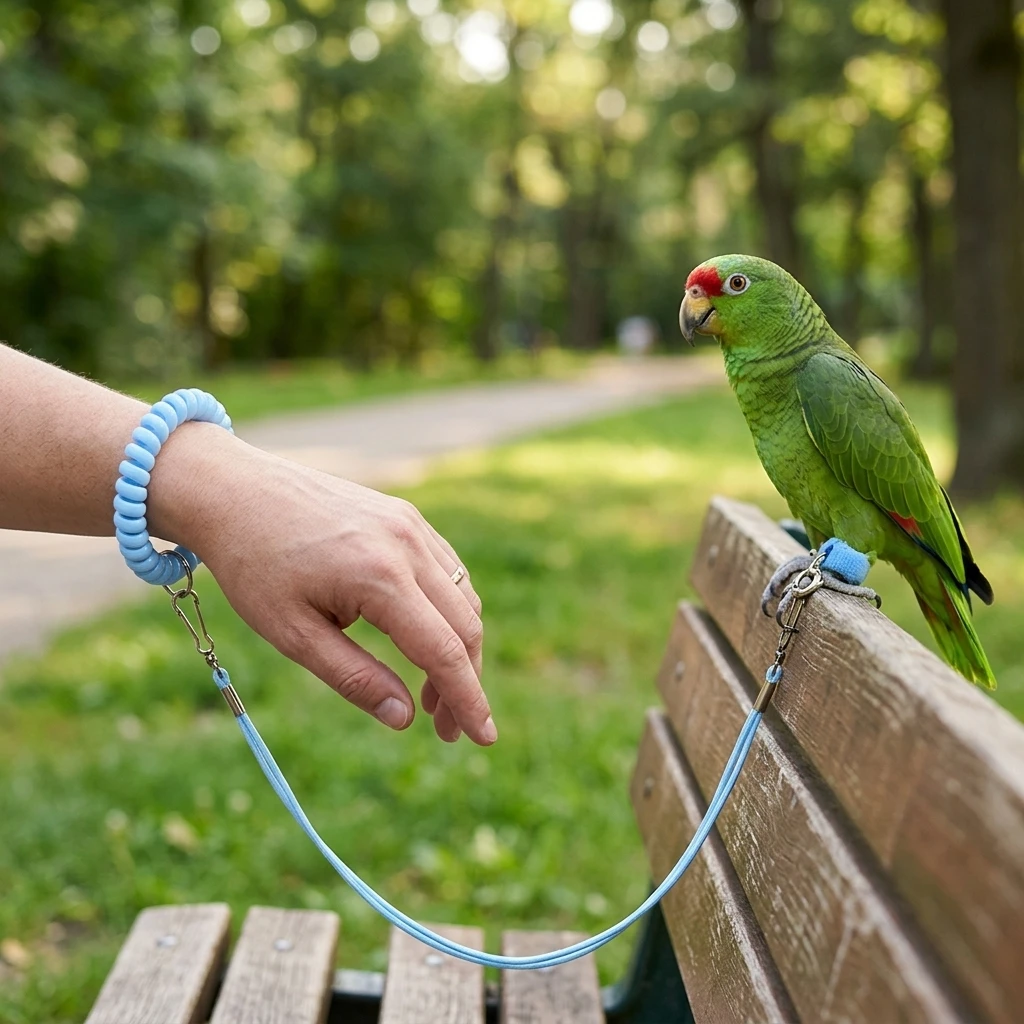 Bird Leash Safety Parrot Harness for Outdoor Training 2m Parrot Flying Harness Nylon Pet Lead with Ankle Strap for Sun Conure
