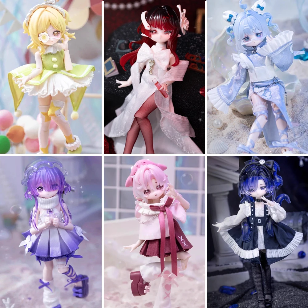 

Оригинальная серия Minty 2, Ocean Gem, случайная глухая коробка, подвижная шарнирная кукла, украшения, фигурка-сюрприз, подарок для девочки, модная игрушка