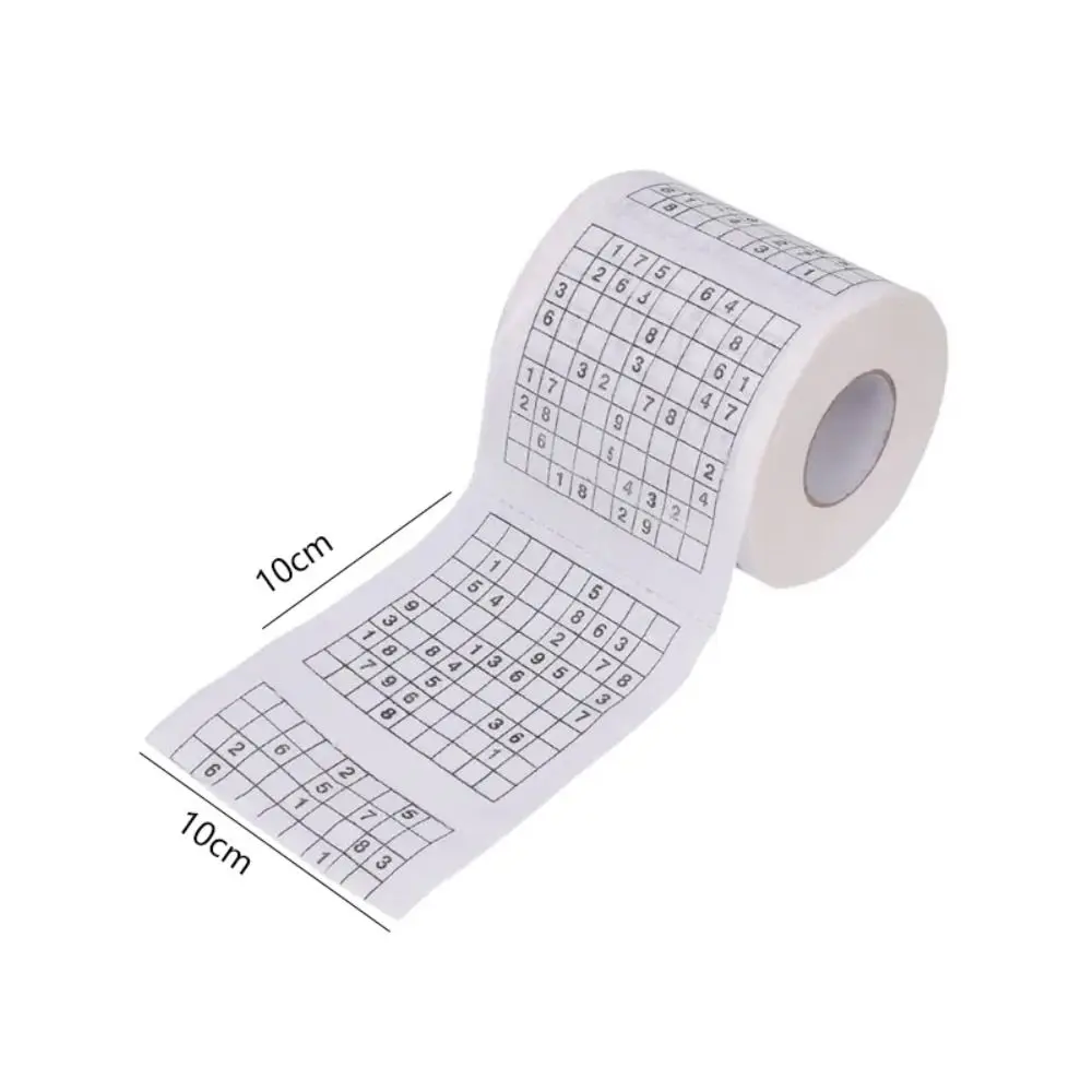 Durable Sudoku Toilet Paper Toilet Rolling Paper Funny Puzzle Game Paper Towel Home Bathroom Accessories