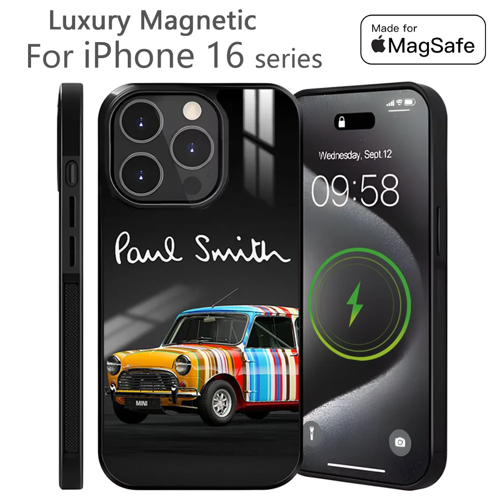 S-Smith Fashion P-Paul Phone Case For iPhone 16 15 14 13 12 11 Pro Max Plus Mini Magnetic Magsafe Wireless Charging Cover