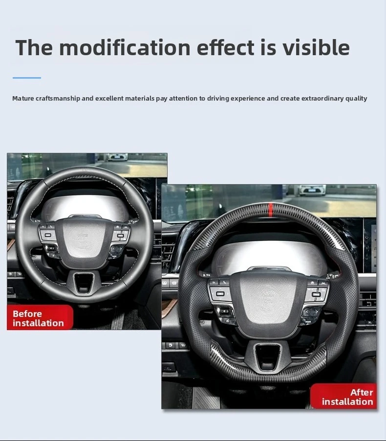 Para Toyota Camry/Crown/Alphard modificação do volante de fibra de carbono novos acessórios
