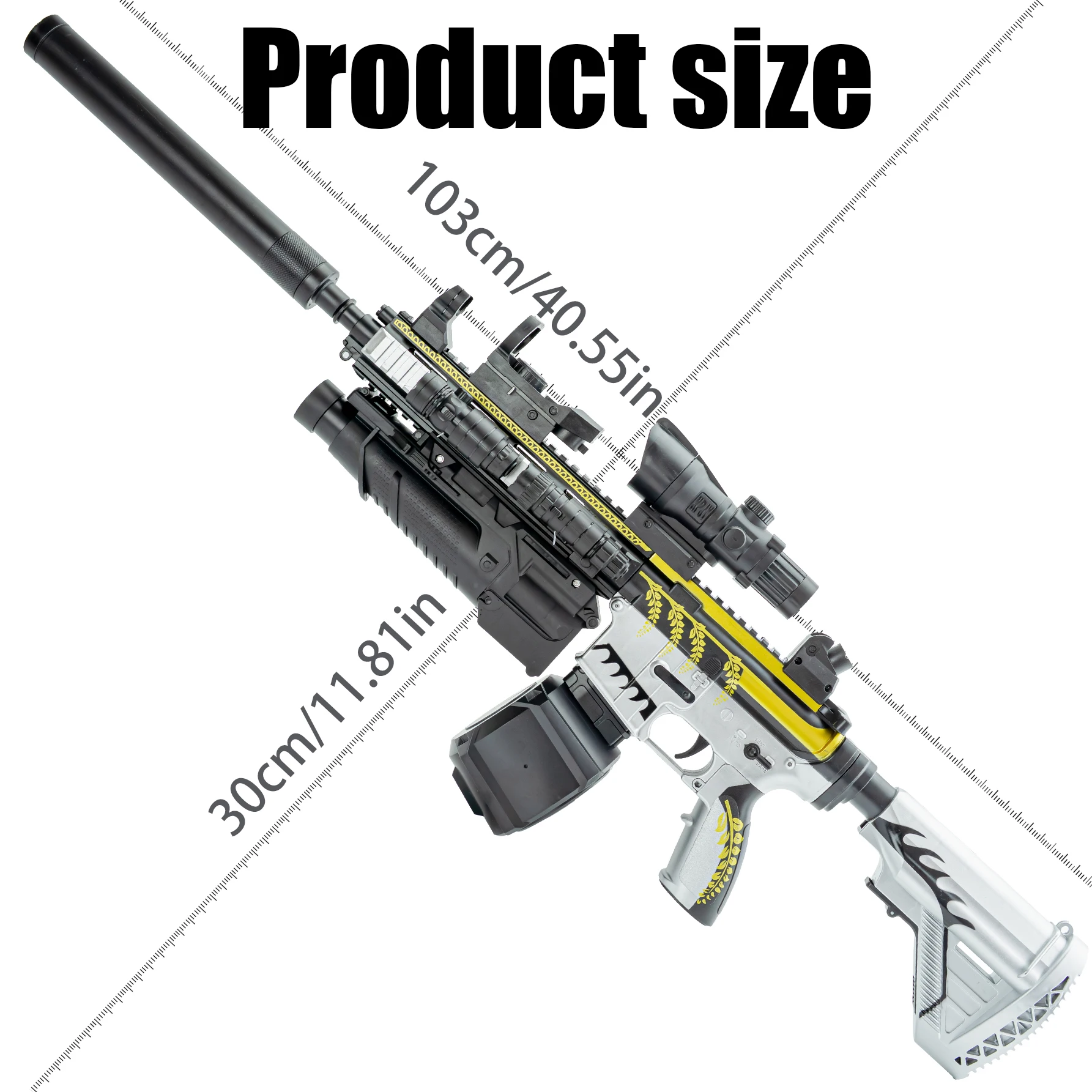M416 بندقية جل الناسف الكهربائية، دليل رذاذ حبة الجل/وضع تلقائي لعبة رصاصة المياه لعبة فريق الرماية (الخرز غير متضمن) #6