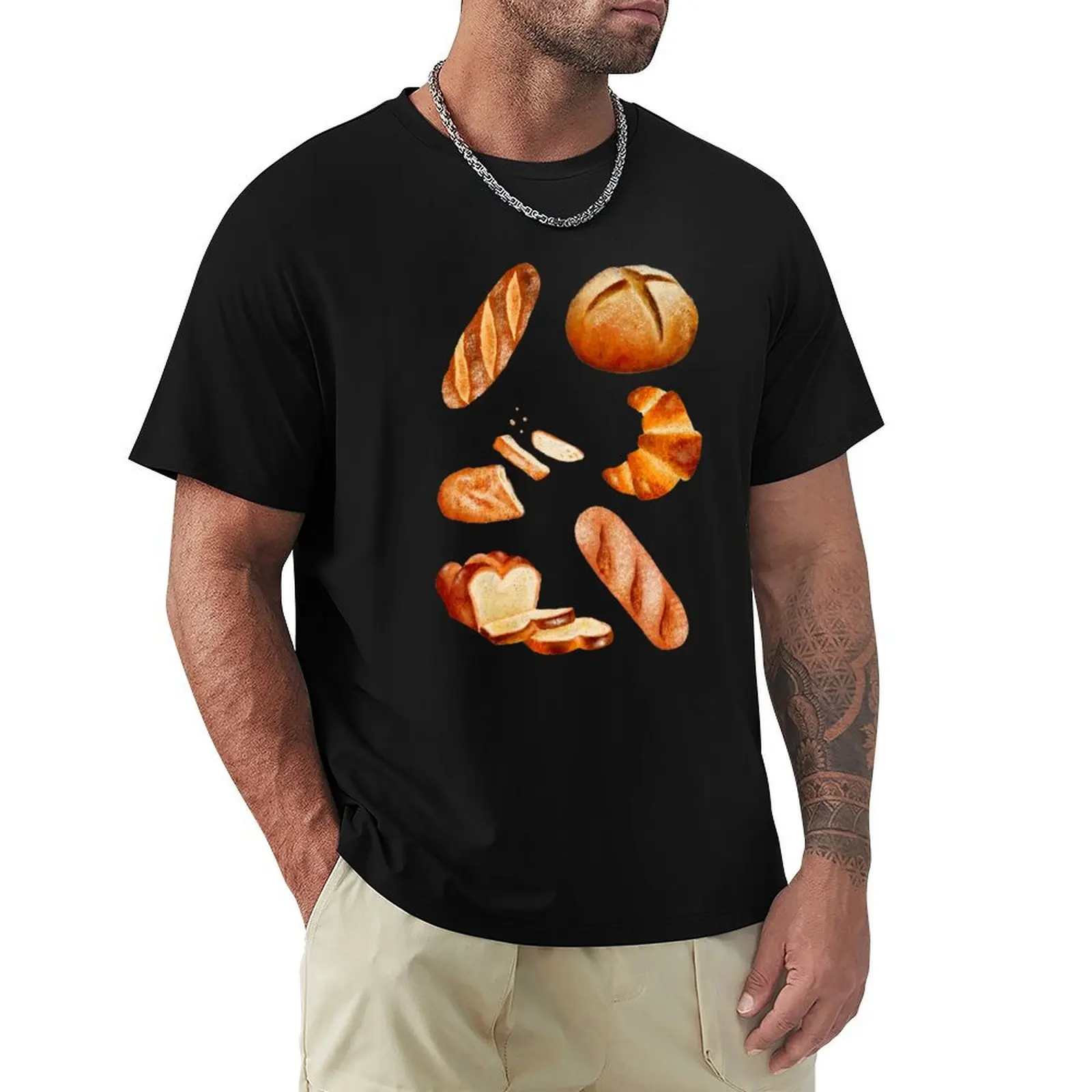 Loaf of Bread T-Shirt Basic Solid Color Short Sleeve T-Shirt