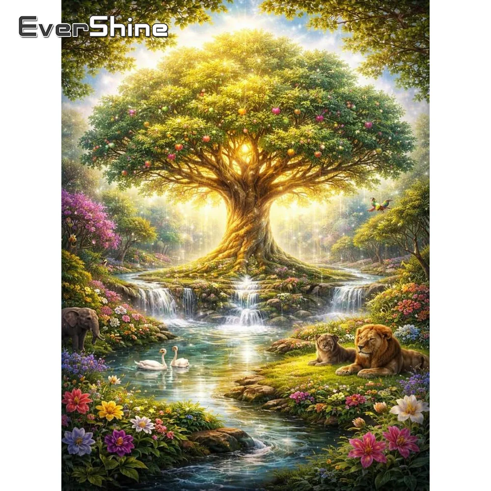 Embroidery Meaning - Kit per punto croce Evershine, paesaggio