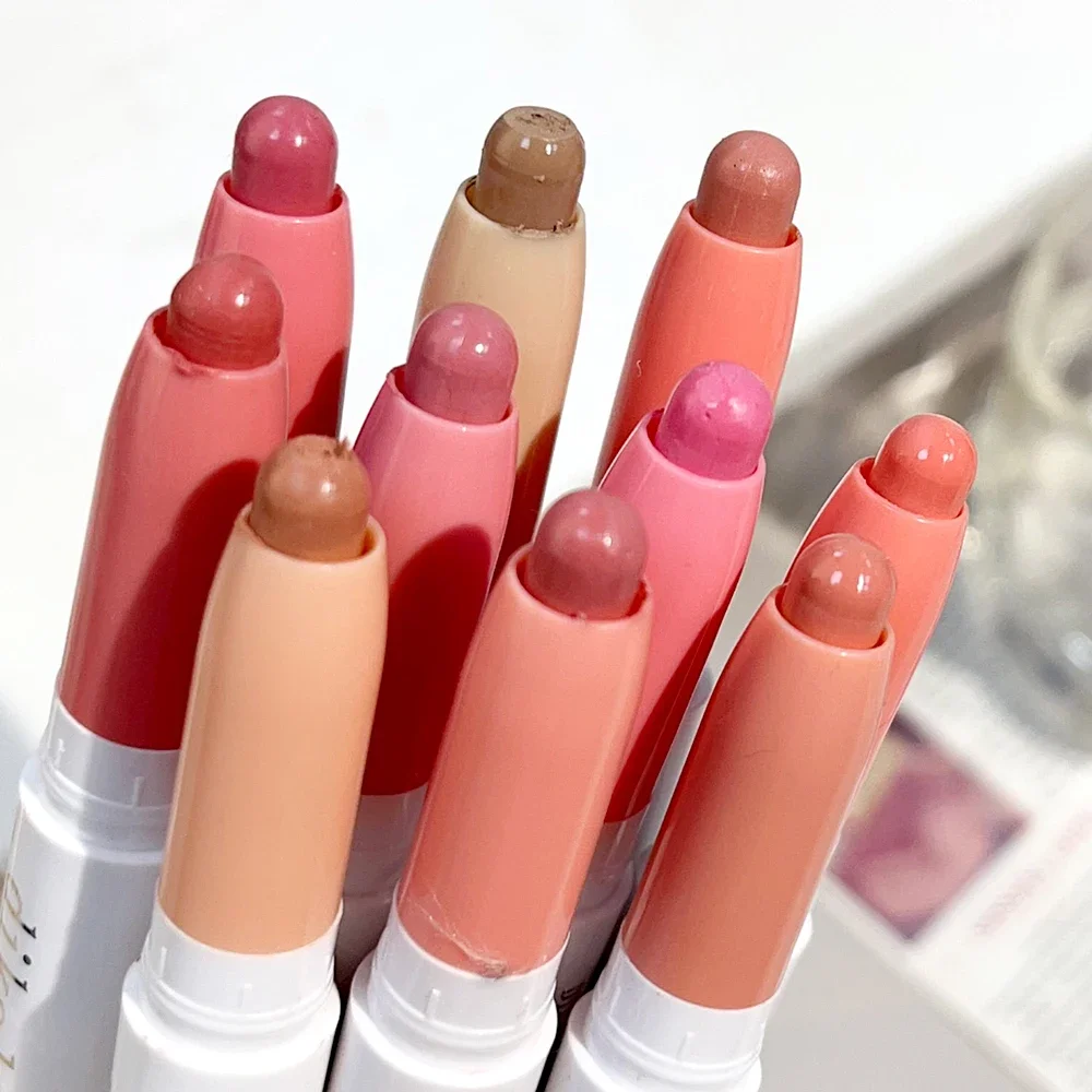 Lápiz Delineador de labios mate, tinte de contorno rojo de 10 colores, fácil de usar, taza antiadherente, lápiz labial duradero, maquillaje Natural encantador