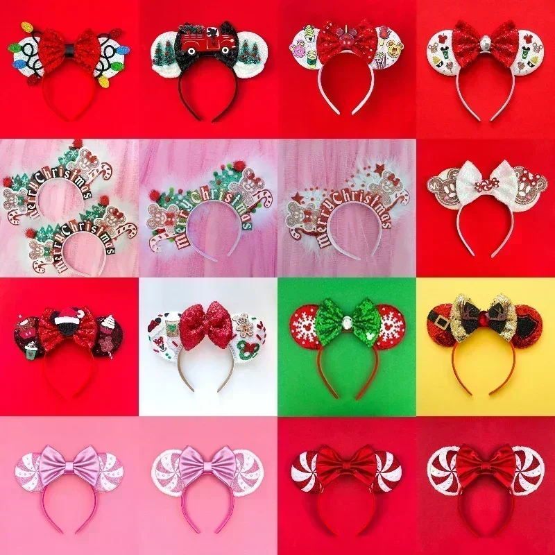 Happy BIRTHDAY GIRL Headbands for Women Disney Cotton Bow Hair Accessories Adults Colorful Pearls Mickey Ears Hairband Kids Gift view 6