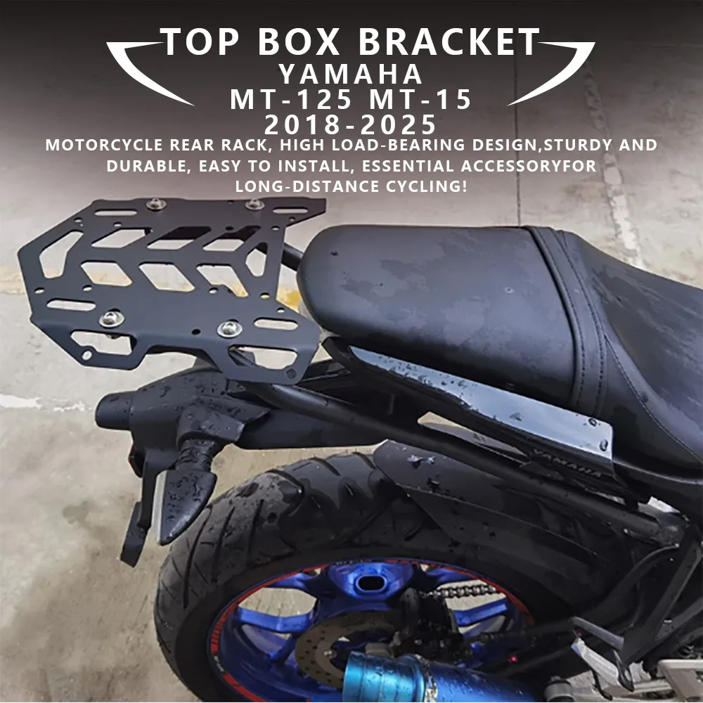 

MTKRACING For YAMAHA MT-125 MT-15 2018-2025 Motorcycle Rear Luggage Rack Cargo Holder Top Box Carrier Shelf Bracket Accessories