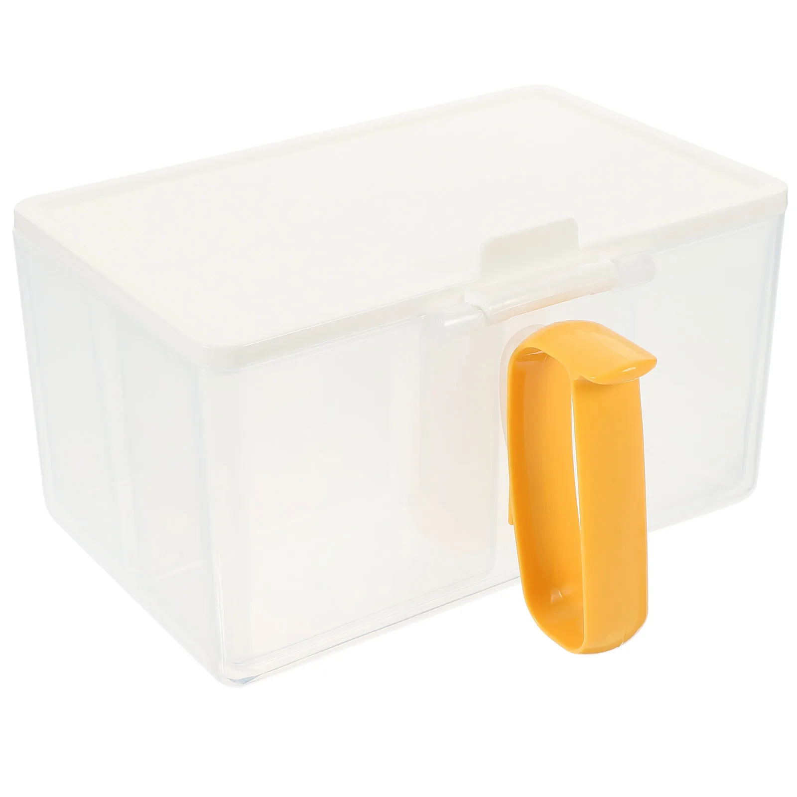 

Waterproof Cotton Swab Storage Box Makeup Pads Organizer PP Compartments Dustproof Lid Smooth Edges Vanity Table Holder