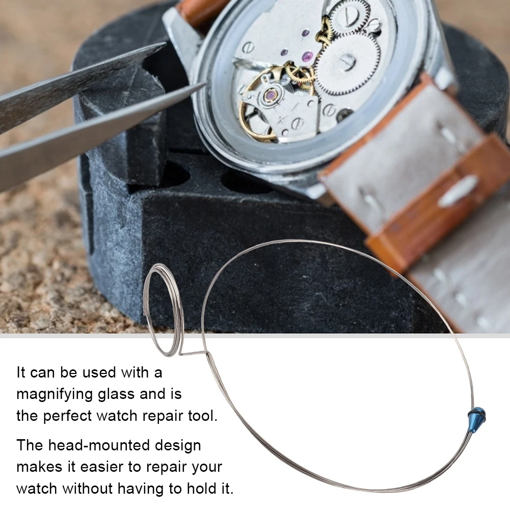 3Pcs Head-Mounted Magnifying Glass Steel Ring for Watchmaker Watch Part Repair Tool Watch Tool Magnifying Glass Accessories