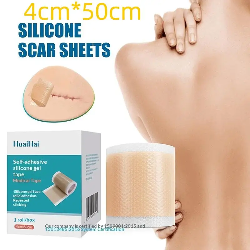 New 4cm*50cm Silicone Scars Sheets Removal Strips Silicone Gel Scars Strip For Keloid Surgery Burn Scars Patch