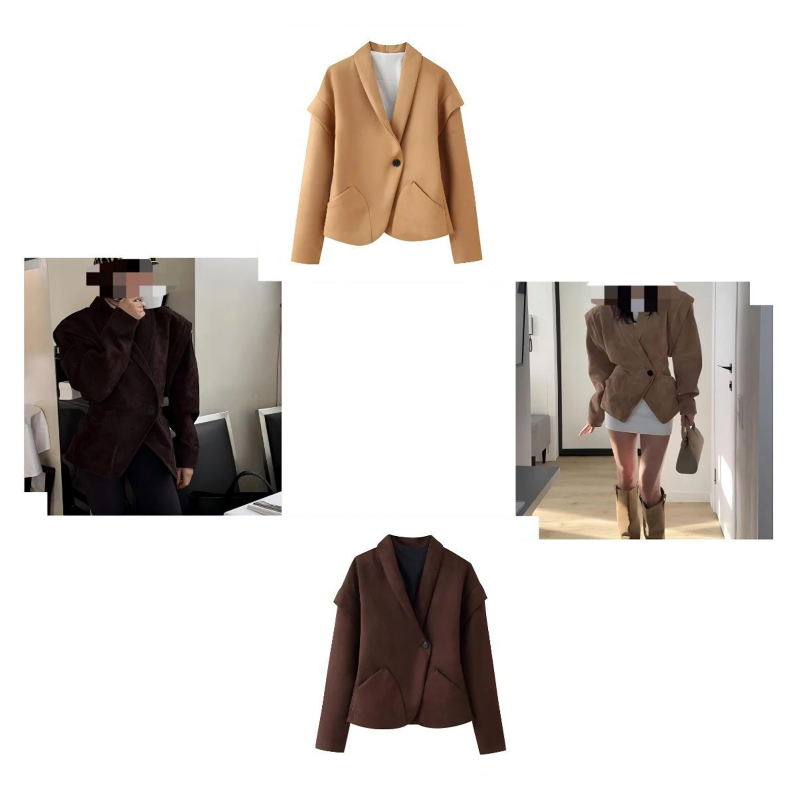 

Женская куртка, осень 2024, Новое поступление, женская модная универсальная повседневная куртка с лацканами в байкерском стиле