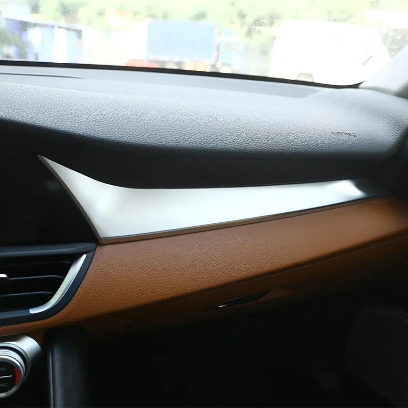 

ABS углеродное волокно для Alfa Romeo Giulia 2017 2018 2019 2020, декоративная крышка второй пилот, накладка на панель для левого водителя