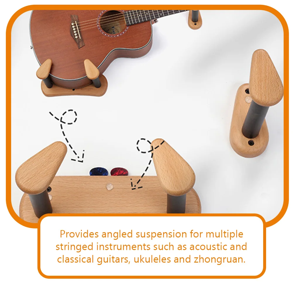 Hanging Solid Wood Split Electric Guitar Hanger Guitars Wall Mount Beech Holder Violin