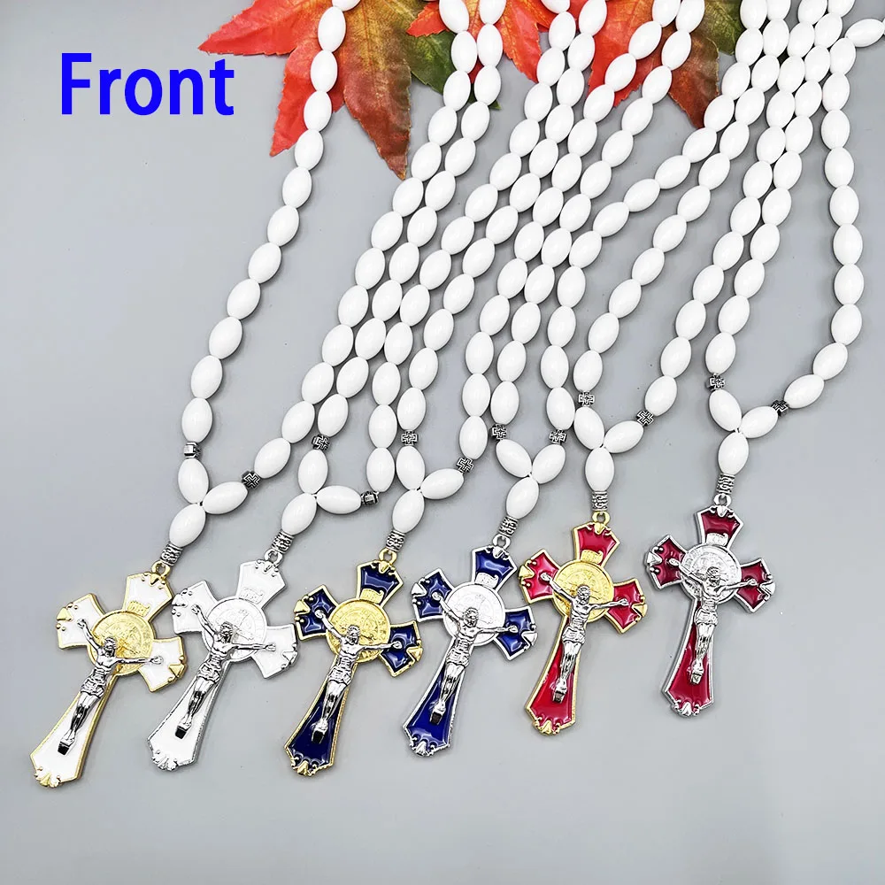 GS194 Exquisite Car Rearview Mirror Decorations And Pendants Alloy Drop Oil Bicolor Cross Orthodox Church Jesus Christ Ornaments