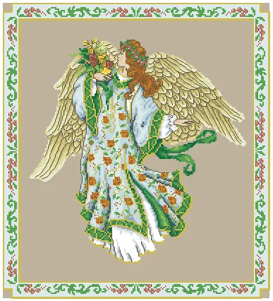 

DIY Embroidery Cross Stitch Kits, Craft Needlework Set, Unprinted Canvas, Cotton Thread, Home Angel of Sent Love 44-48