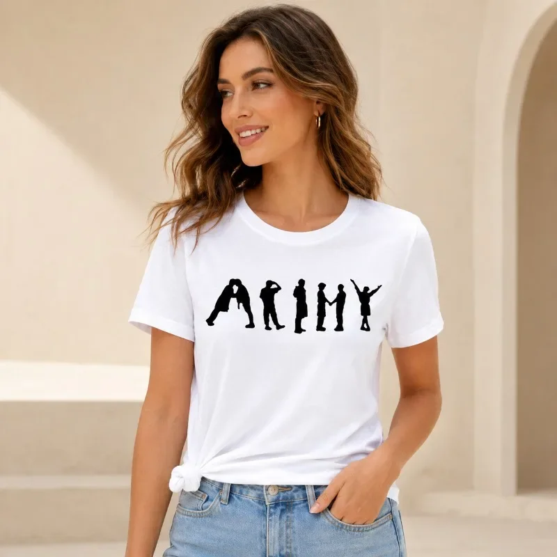 Stylisches Damen-T-Shirt aus Baumwolle mit Erdbeer-Print | Damen Retro Casual Bedrucktes T-Shirt | Rundhals-Kurzarm-Y2K-Top – Detail 3