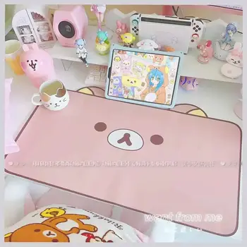 可愛萌花ins風滑鼠墊 原創貓咪超大皮革防水桌上墊 辦公室學習宿舍電腦鍵盤墊 12 最佳銷售 可愛滑鼠墊 - №4