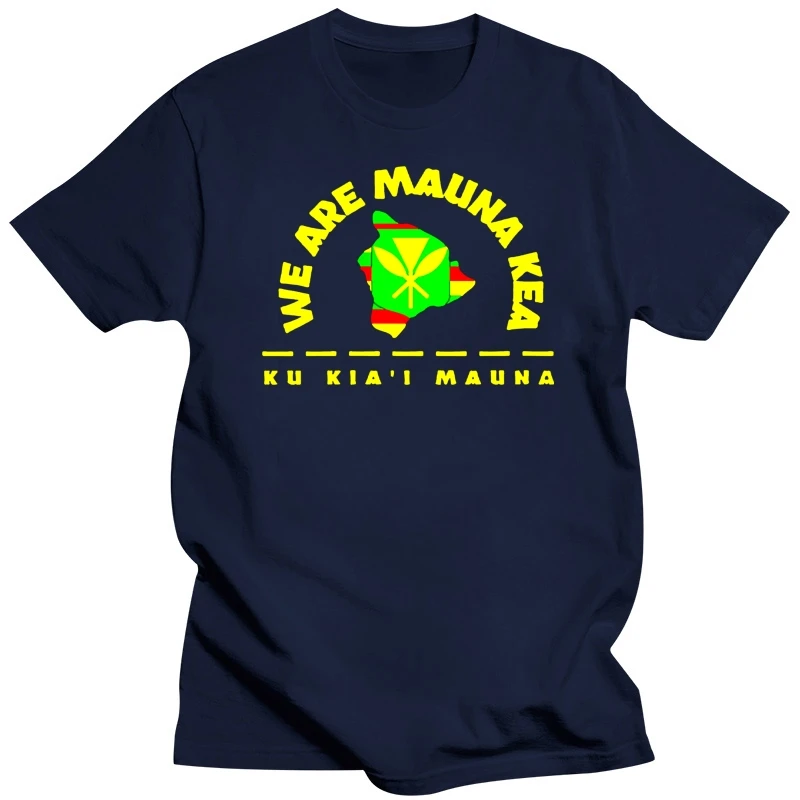 Men'S Kanaka Maoli Flag - We Are Mauna Kea T-Shirt Size M-3Xl Style Round Tee Shirt