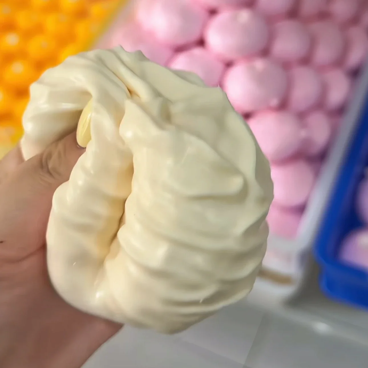 Knuspriges Imitations-Creme-Spielzeug, Füllbare Fidget-Toy-Blöcke, ASMR-Sound, Anti-Stress-Hand-Squeeze-Entspannungsgeschenk für Erwachsene – Detail 3