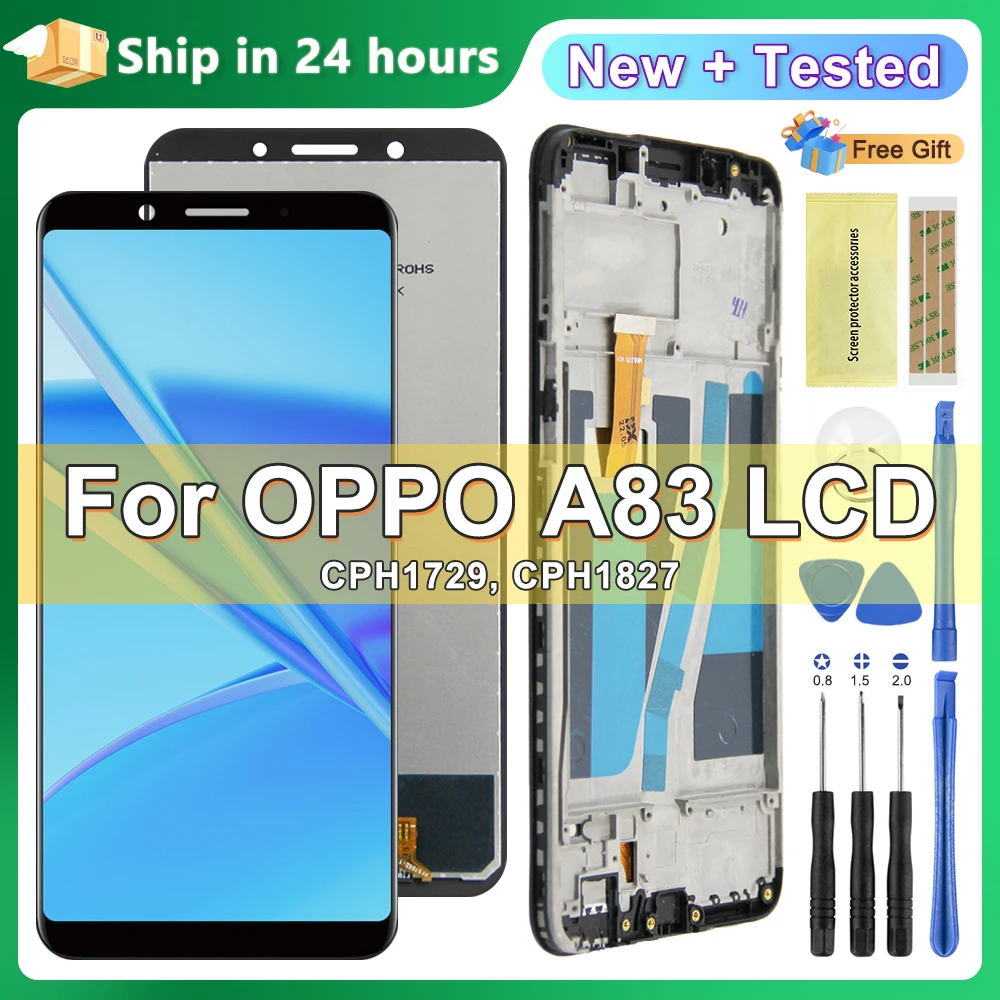 

Для OPPO A83 ЖК-дисплей с цифровым преобразователем сенсорного экрана в сборе для OPPO A83 CPH1729 CPH1827 ЖК-дисплей с заменой рамки