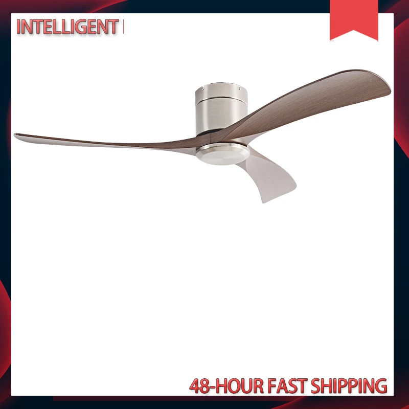 

INTELLIGENT Modern Black White Low Floor DC Motor 30W Simple Ceiling Fans Without Light Home Fan Only 24CM high 110-230V